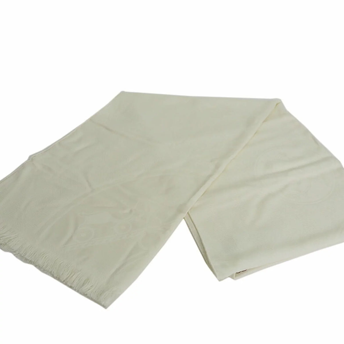 Pre-Owned Hermes HERMES New Libris Stole Yvoire White H262494S Women's (Like New)