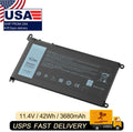42Wh WDX0R Battery for Inspiron 15 5565 5567 5568 5578 Fit 3CRH3 T2JX4 USA