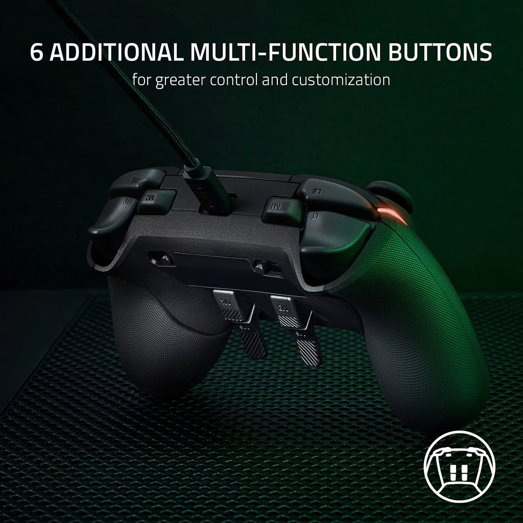 Razer - Wolverine V2 Wired Gaming Controller for Xbox Series X|S, Xbox One, PC with Remappable Front-Facing Buttons - Black With Cleaning Manual Kit Bolt Axtion Bundle Like New