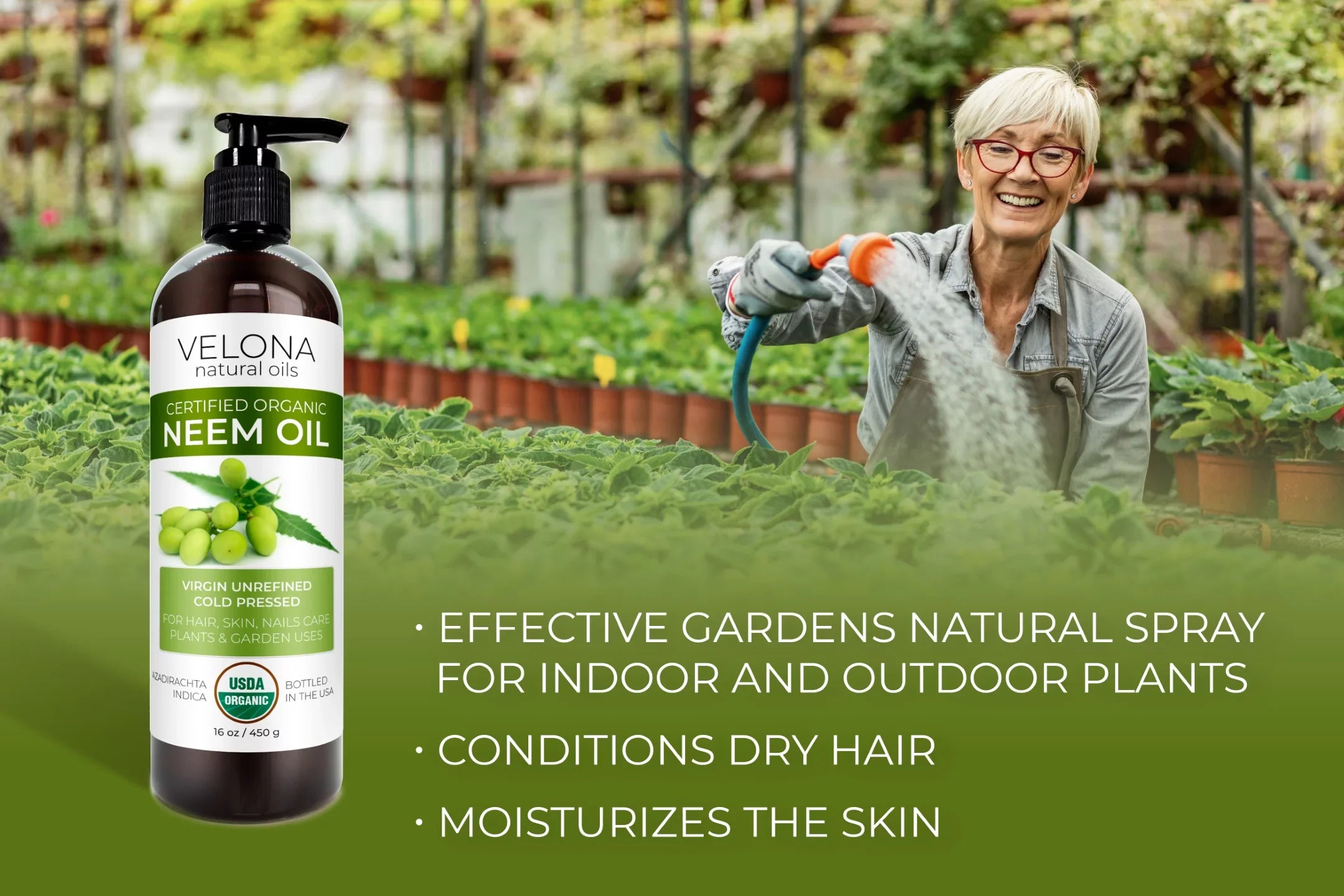 Velona Neem Oil USDA Certified Organic - 64 oz | 100% Pure and Natural Carrier Oil | Virgin, Unrefined, Cold Pressed | Hair, Body and Skin Care | Use Today - Enjoy Results
