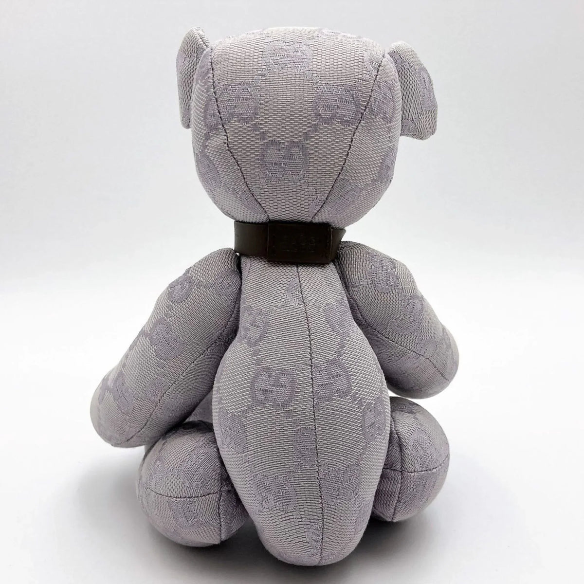Pre-Owned GUCCI Gucci Bear Plush Toy Purple x Brown GG Canvas Interior Ladies Kids (Good)