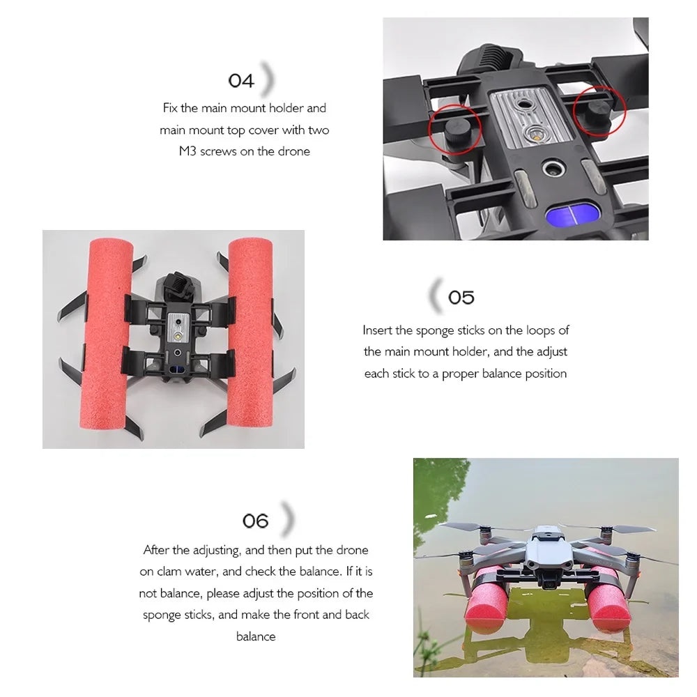 Nebublu DJI Mavic Air 2 AIR 2S Float Holder Landing Gear Stick Bracket Heighten Extender Holder Training Kit , Enhance Stability, Ideal for Training Purposes