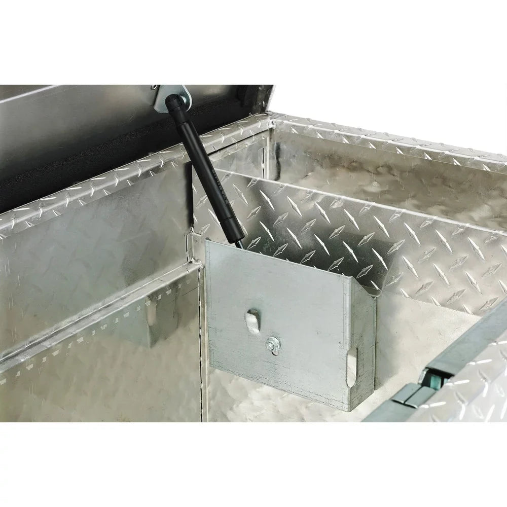 Delta PAC1596000 Aluminum Mid-Lid Dual Lid Full-size Crossover Truck Box (Bright)