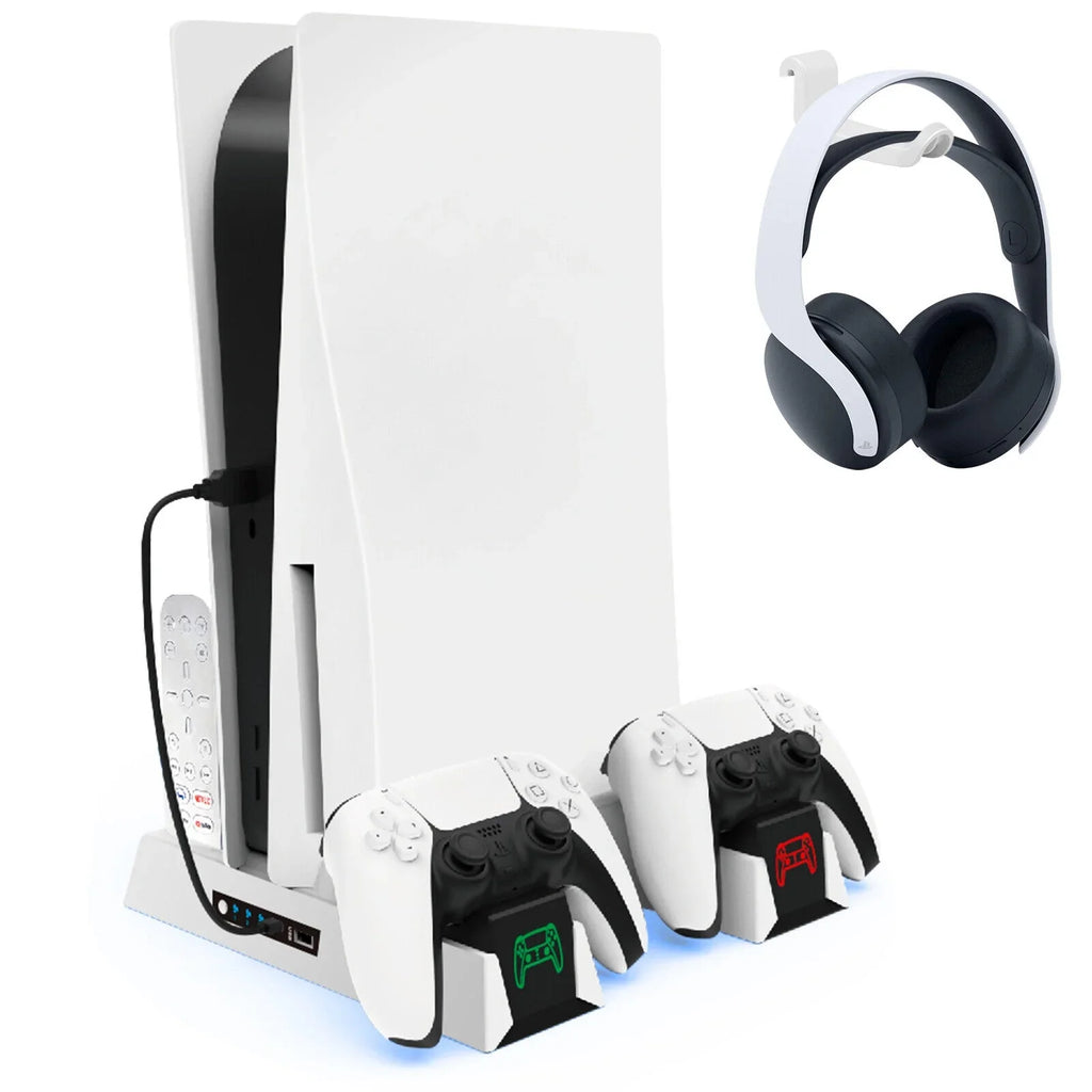 For PS5 Controller Charger Station Vertical Cooling Fan Stand For Playstation 5