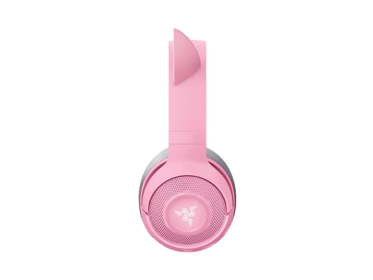 Razer Kraken BT Kitty Edition: Bluetooth 5.0-40ms Low Latency Connection - Custom-Tuned 40mm Drivers - Beamforming Microphone - Powered by Razer Chroma - Quartz Pink