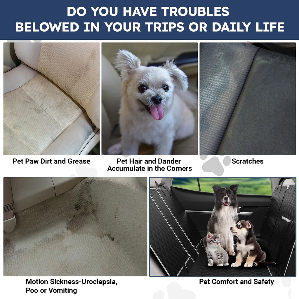 Dog Car Chair Cover for Back Chair, Waterproof Pet Chair Cover 600D Scratch-Proof Dog Chair Cover for Truck, Vehicle SUV, Tesla, Machine Washable,Color Black