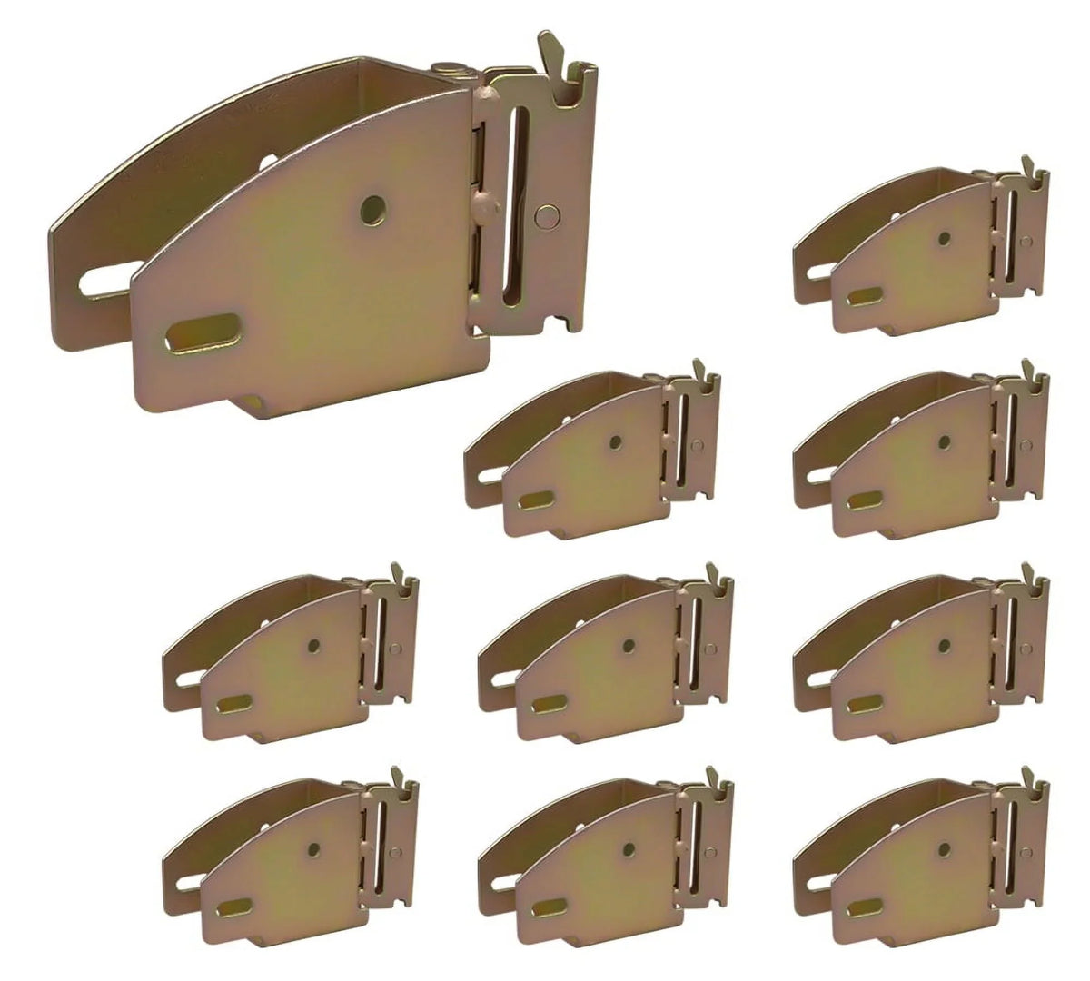 (10 Pack) E-Track Wood Beam Socket Shelf Brackets w/ Rotating Hinge - E Track Bracket for 2x4 & 2x6 Wood Beams Fitting in Truck, Enclosed Trailer, Cargo, Van - E-Track Accessories & Rail System