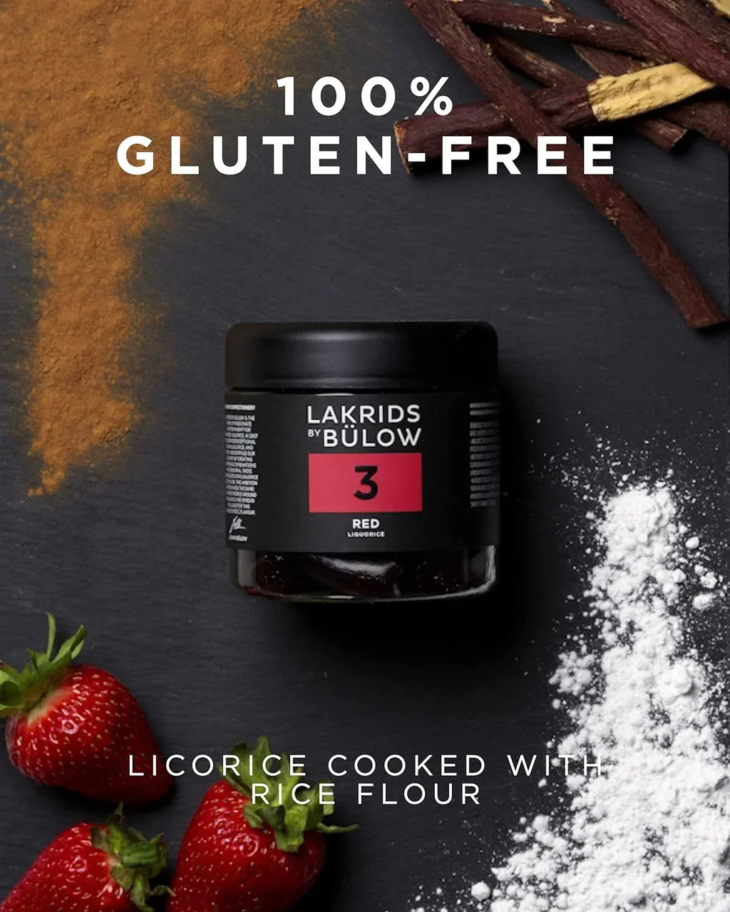 3 Red Licorice 5.29 OZ Vegan Gourmet Licorice From Scandinavia Gluten & Gelatine Authentic Danish Candy