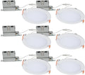 HALO 6 inch Recessed LED Ceiling & Shower Disc Light Canless Ultra Thin Downlight 5 CCT Selectable - White - 6 Pack