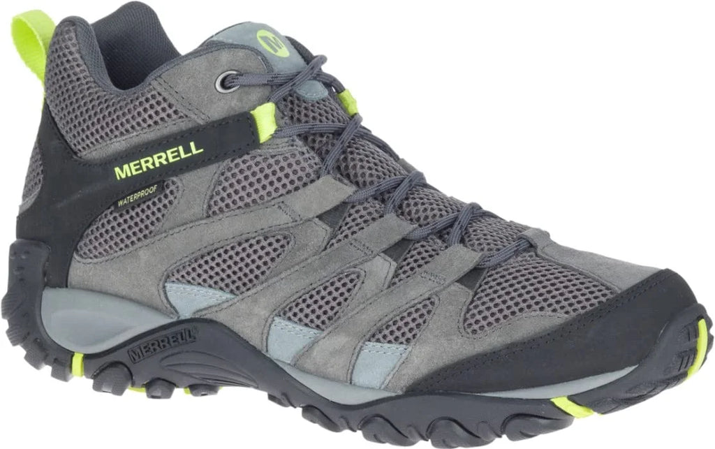 Merrell J036211 Mens Hiking Shoes Alverstone Mid GTX Granite/Keylime US Size 12