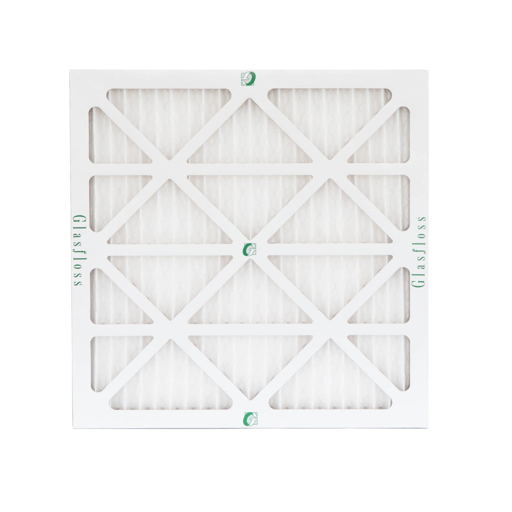 12 Pack of 24x24x1 MERV 10 Pleated Air Filters by Glasfloss. Actual Size: 23-3/8 x 23-3/8 x 7/8
