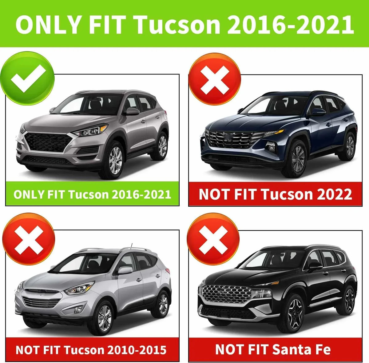 Fit 2016-2021 Hyundai Tucson Retractable Cargo Cover for 2016 2017 2018 2019 2020 2021 Hyundai Tucson SUV Accessory Rear Trunk Privacy Shield Shade, Black