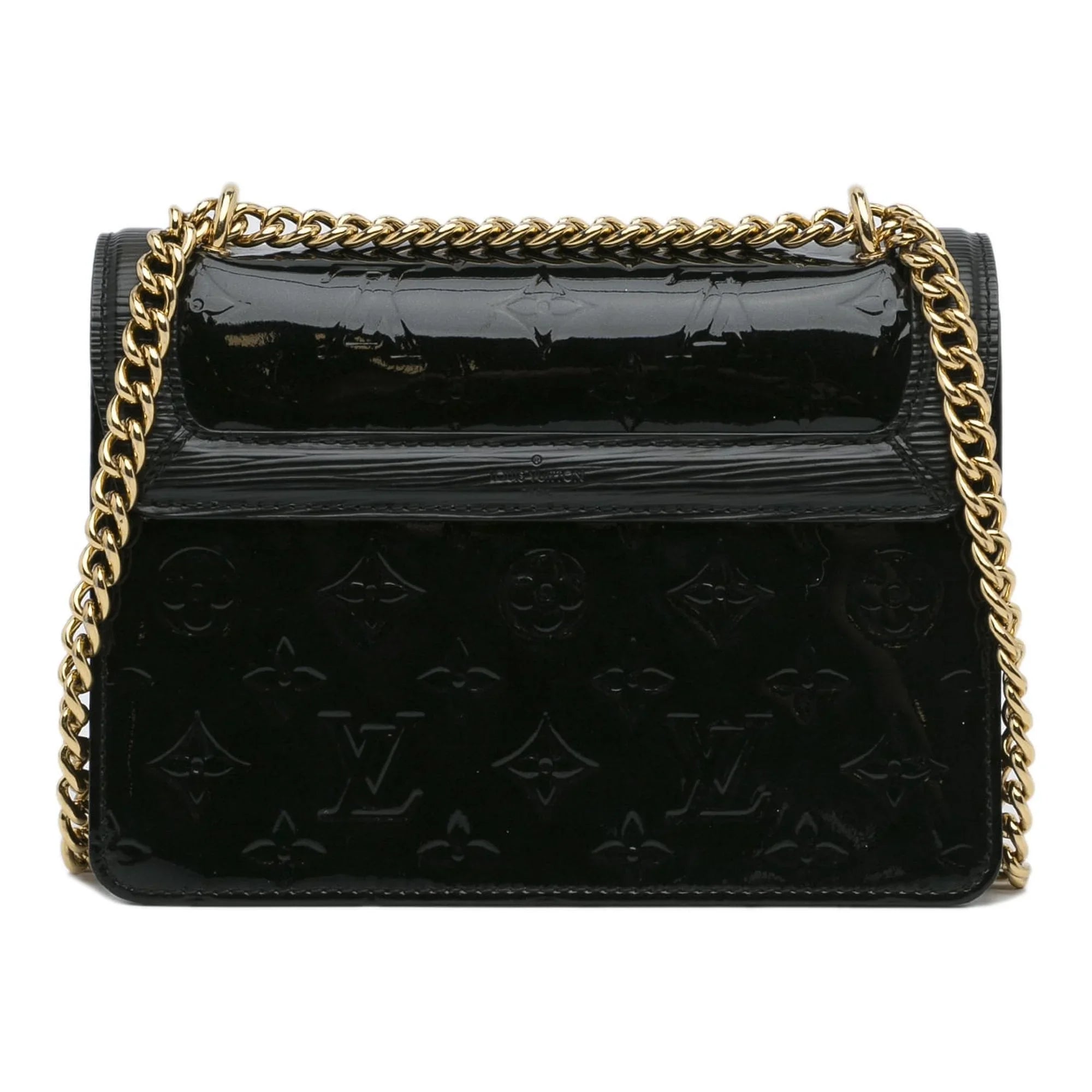 Pre-Owned Authenticated Louis Vuitton Monogram Vernis Wynwood Leather Black Crossbody Bag Unisex (Good)
