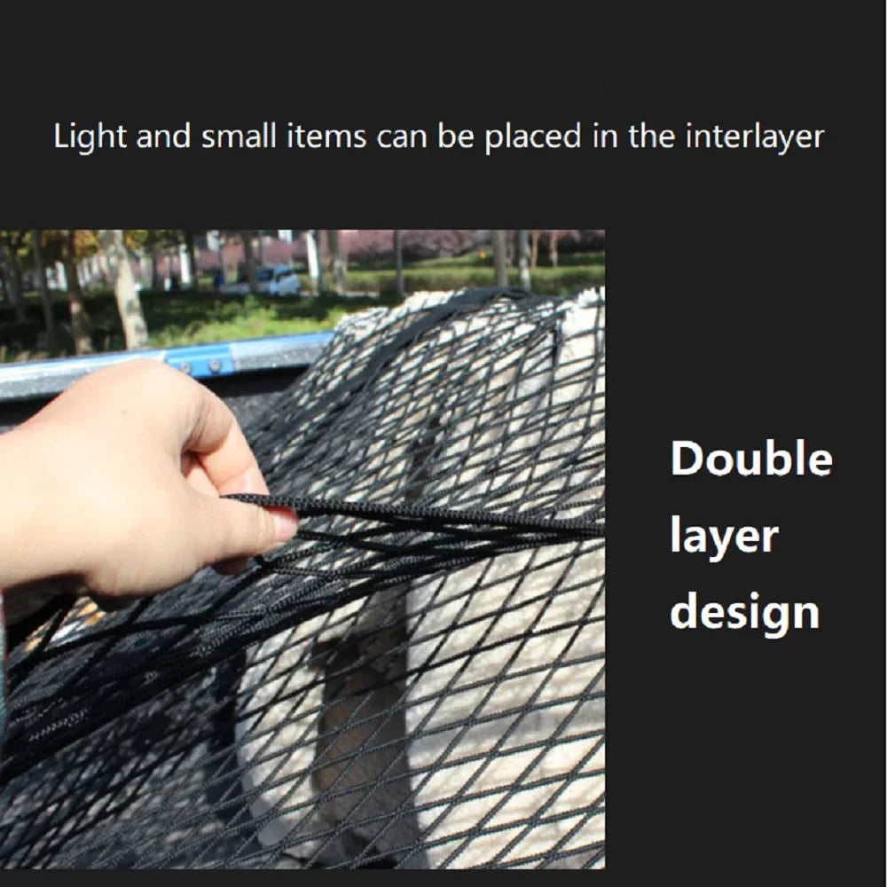JEYODA Highly Elastic Cargo Net, Simple Truck Bed Cargo Mesh Organizer, Suitable for Daily Light Loads of Trucks, 4'x4' Stretches to 7'x7'