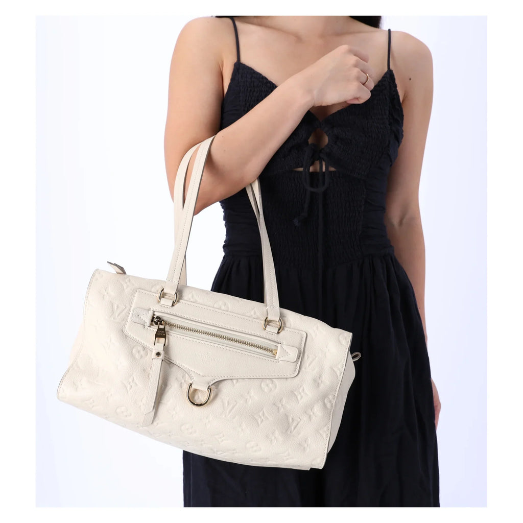 Louis Vuitton Inspiree M93416 Beige Monogram Empreinte Leather Shoulder Bag Tote