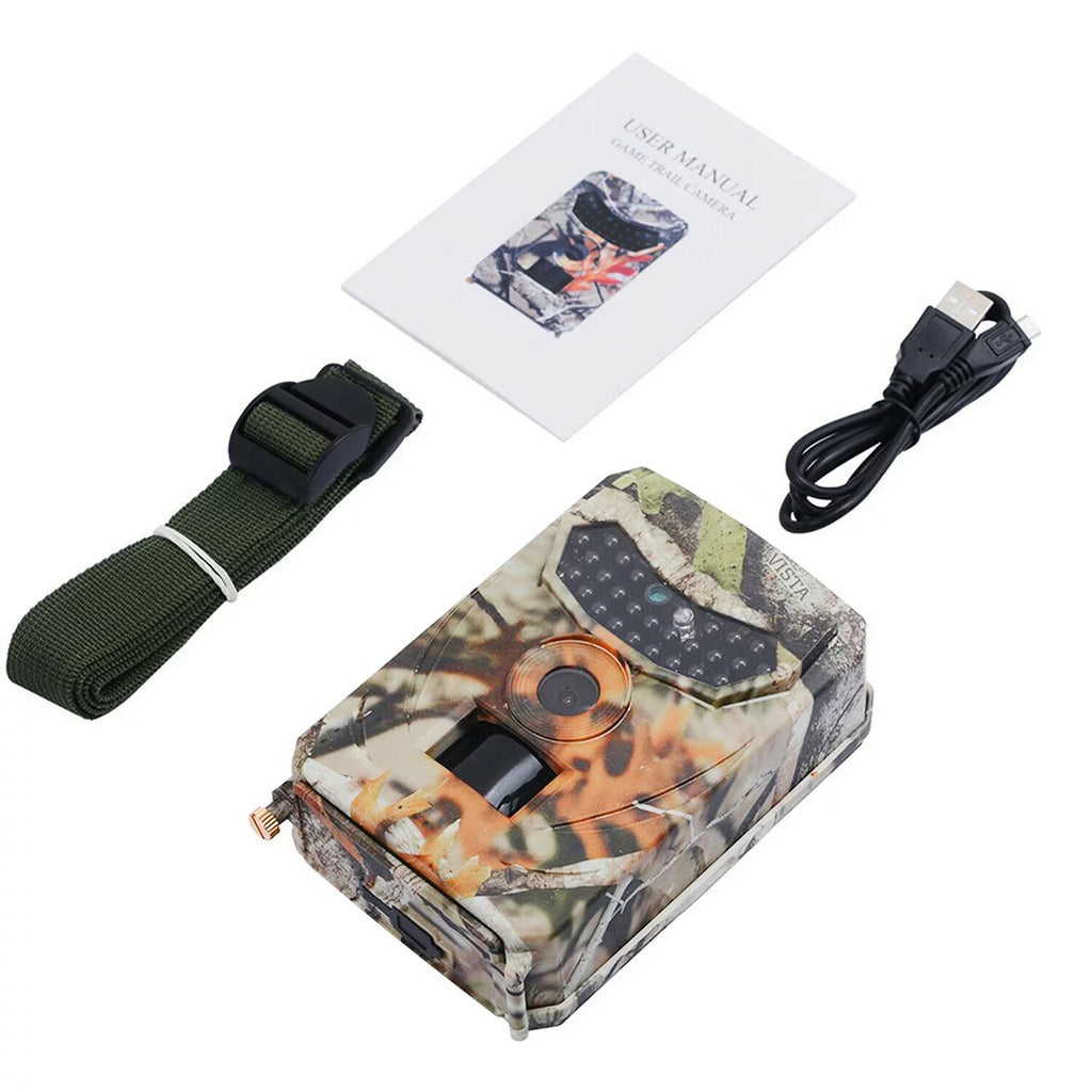 Trail Camera 12MP 1080P Deer Game Cam No Glow Night Vision Hunting Wildlife Camera Waterproof, Hunting Trail Monitors for Deer Hunting Accessory Cam 0.2S Trigger Speed Time Lapse Field Camera