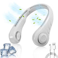 HESHENG Portable Mini Fan Neckband Bladeless Neck Hanging Cooler USB Rechargeable Fan , 3 Speed Adjustable For Home Office Outdoor