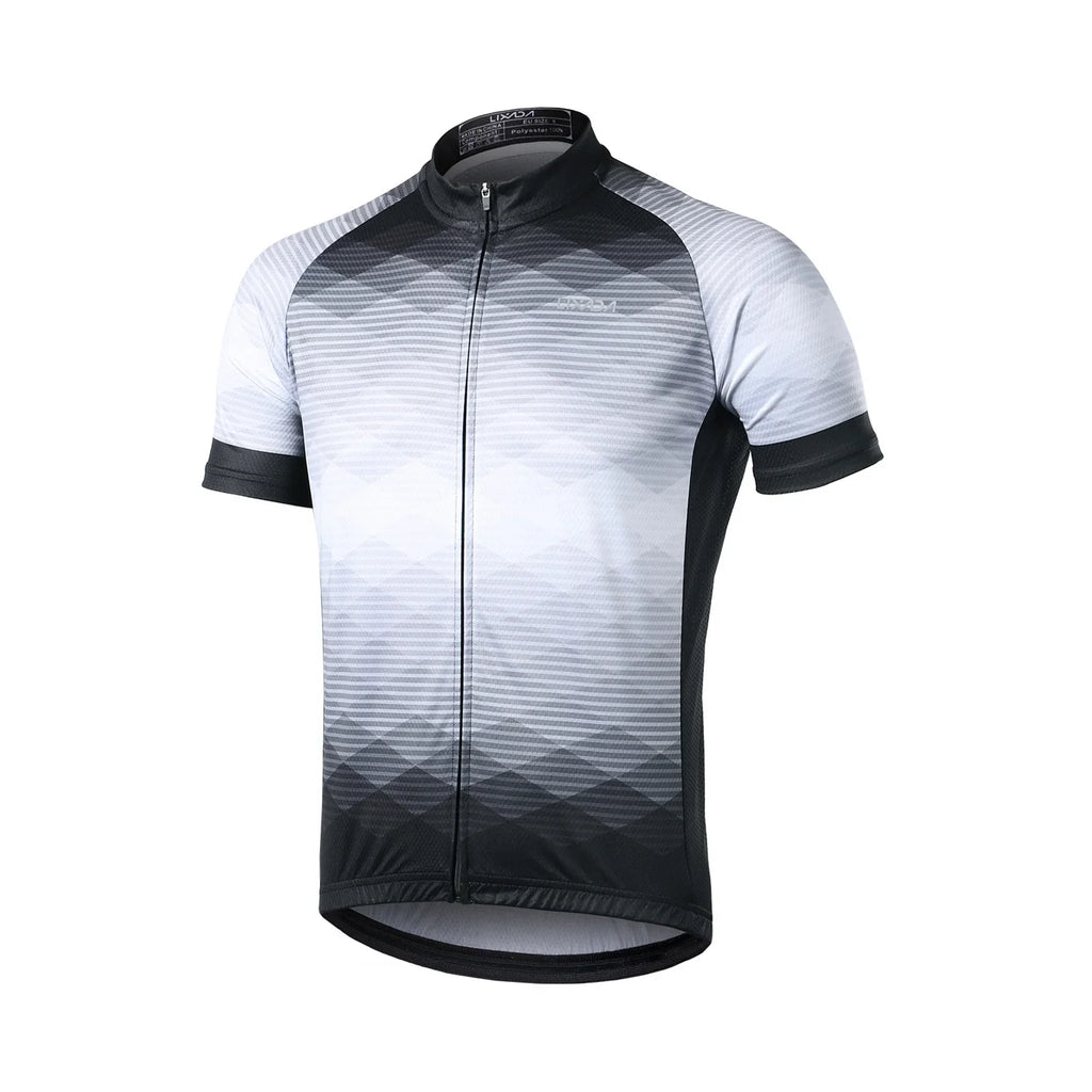 Lixada Men Cycling Jersey Breathable Short Sleeve Bike Shirt and Padded Shorts MTB Bike Clothing Suit