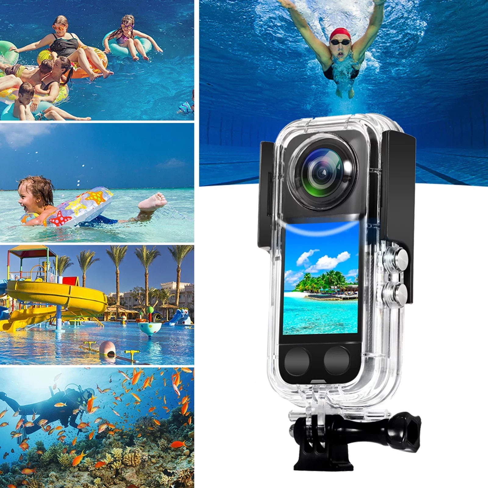 moobody Panoramic Camera Dive Case Waterproof Case Diving Housing Underwater 40M Replacement for X3 Camera