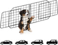 Dog Car Barriers—Heavy Duty Adjustable Wire Pet Cars Barrier with Front Cushion Mesh in Black—Safety Travel Dividers Fence for Vehicles, SUV, Cars