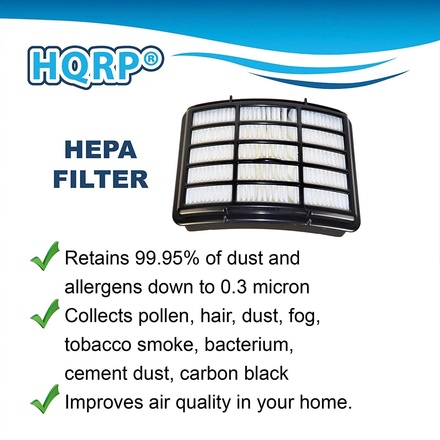 HQRP 4-pack HEPA Filter for Shark Navigator UV540 NV358 NV391 NV390 series Lift-Away Professional Upright Vacuum Cleaner, XHF350 Replacement