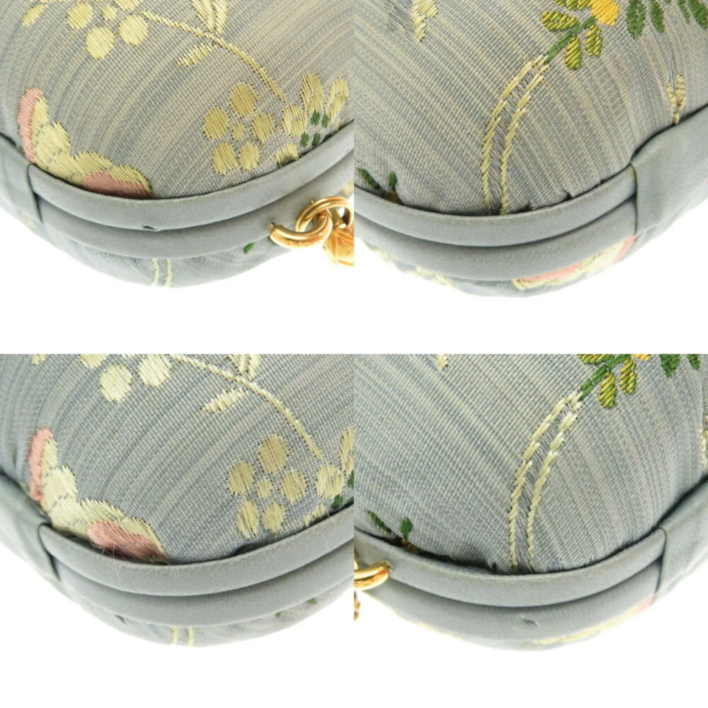 Pre-Owned Chanel Matrasse Canvas Blue Clutch Bag (Good)
