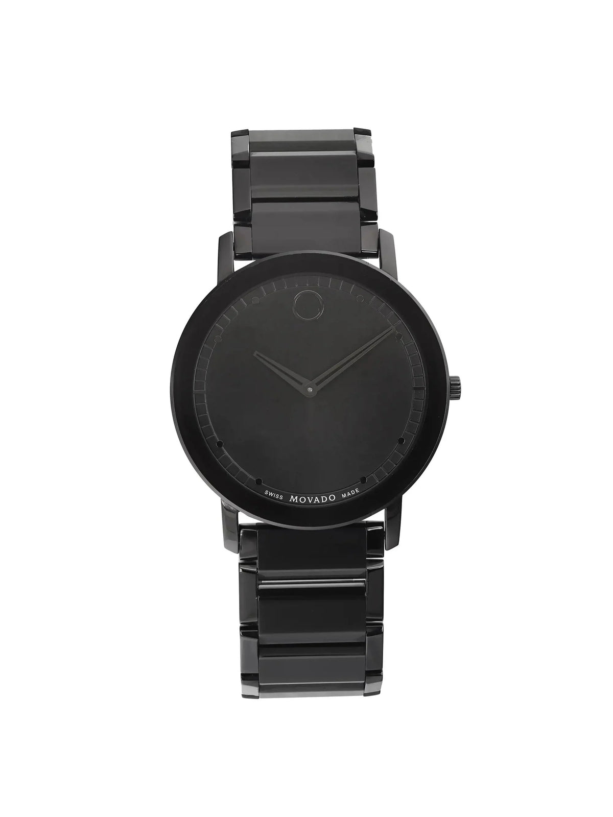 Movado Modern Classic 40mm Steel Black Dial Quartz Men Watch 0607408