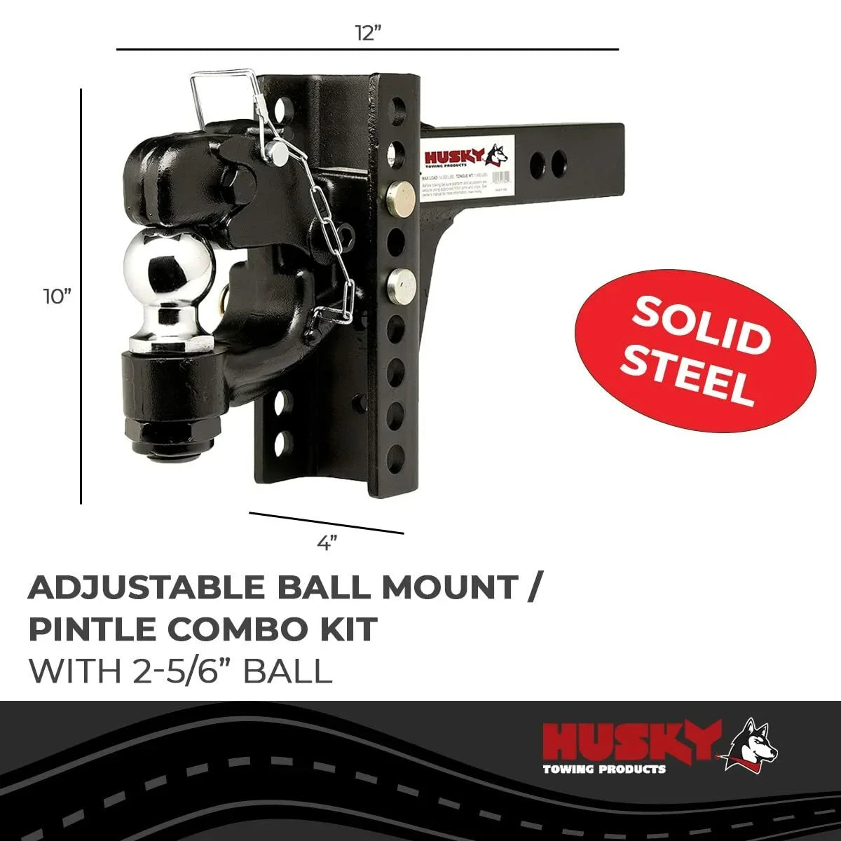 Husky Towing 33110 One-Mount Pintle Hook RECEIVER HITCH ACCESSORIES