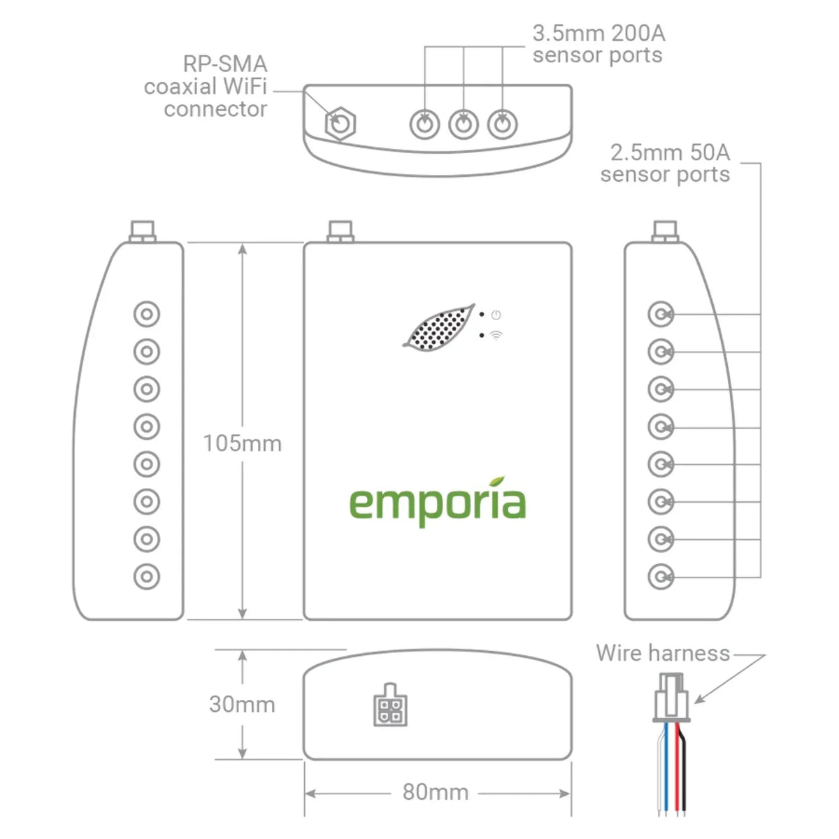 Gen 2 3-PHASE Emporia Vue with 16 Sensors