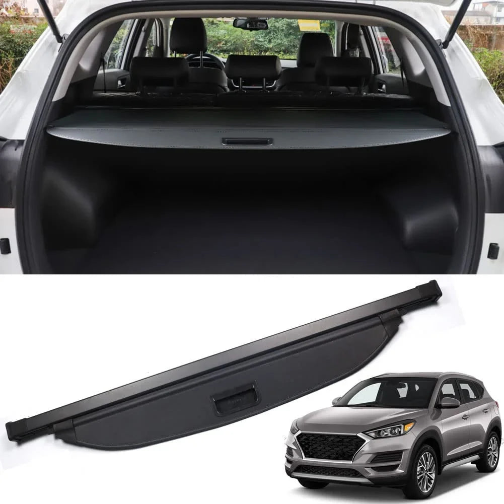 Fit 2016-2021 Hyundai Tucson Retractable Cargo Cover for 2016 2017 2018 2019 2020 2021 Hyundai Tucson SUV Accessory Rear Trunk Privacy Shield Shade, Black