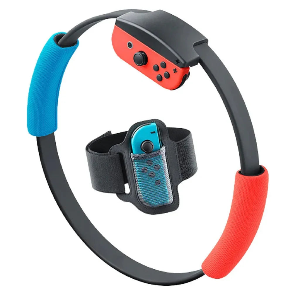 For Nintend Switch Somatosensory Yoga Fitness Ring Anti-Slip Grips Adjustable Leg Strap Set For Ring Sport Game