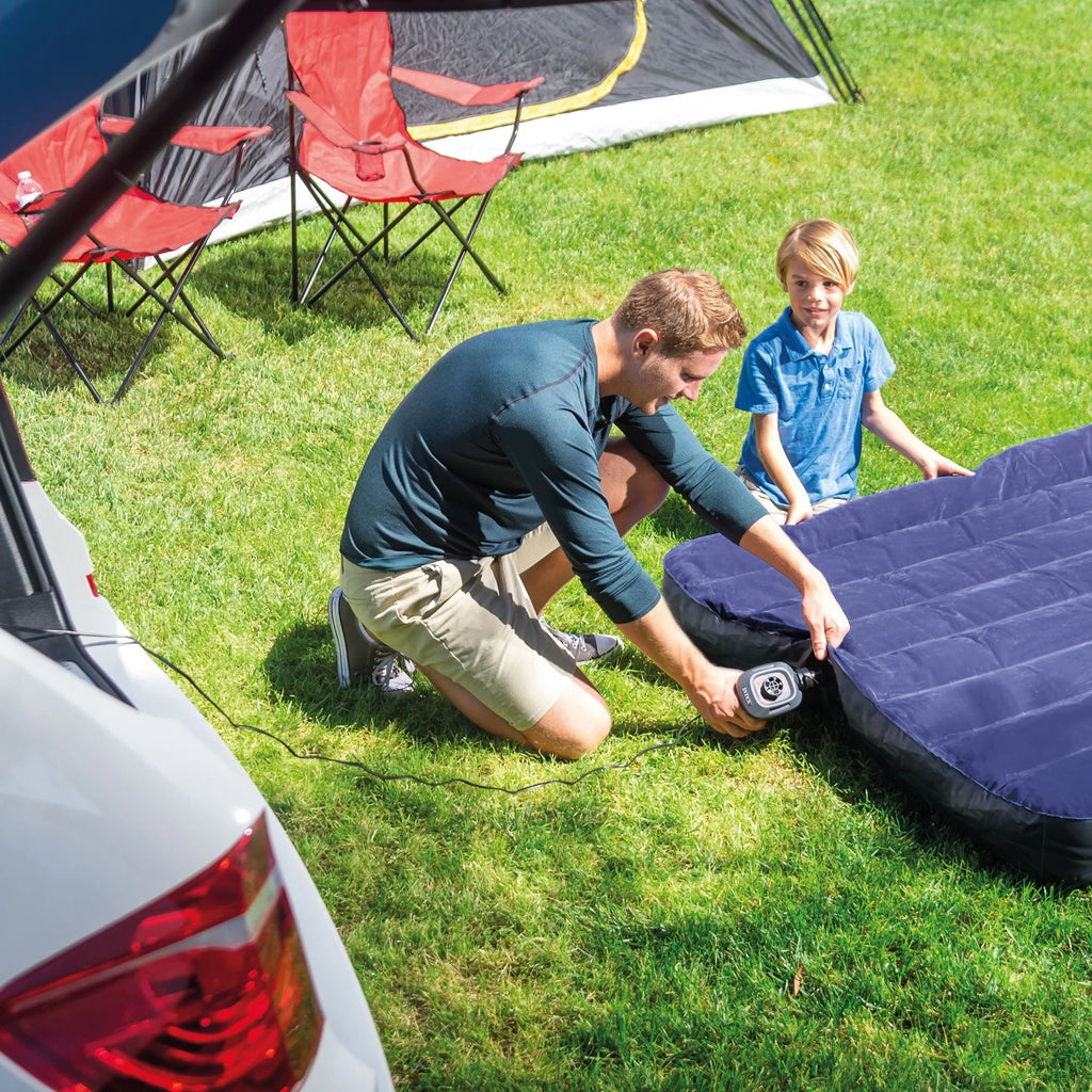 Intex River Run 1 Person Floating Tube (3 Pack) and 12 Volt Electric Air Pump