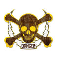 Past Time Signs PS504 19 x 16 in. Skull Bolt Danger Plasma Metal Sign