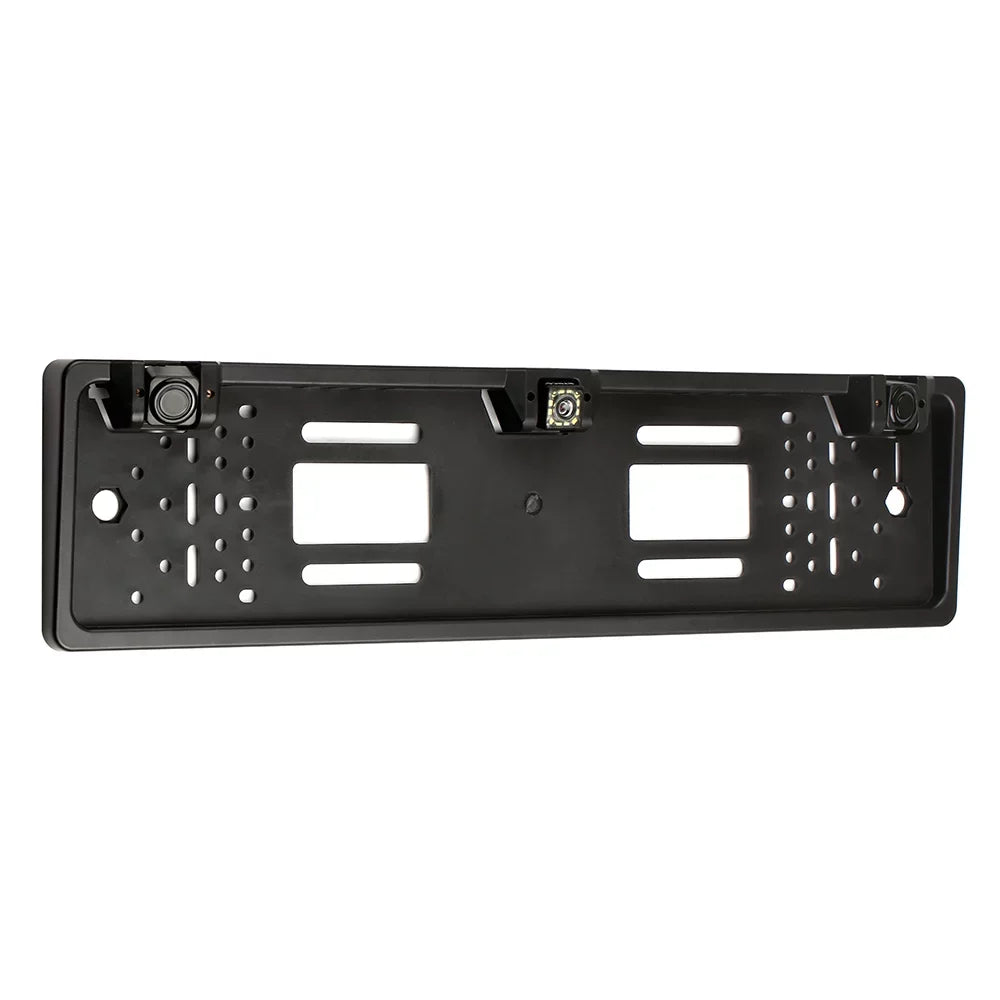 MIXFEER European License Plate Frame Backup Camera 12 LED Rear View Camera with Reversing System Parking Sensor