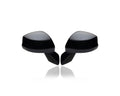 Door Mirror - Compatible/Replacement for '12-12 Honda Civic Sedan/Coupe-DX - Manual Without Side View Camera, Textured - Pair, Left Driver + Right Passenger Set - 76208TR0A11, 76258TR3A11
