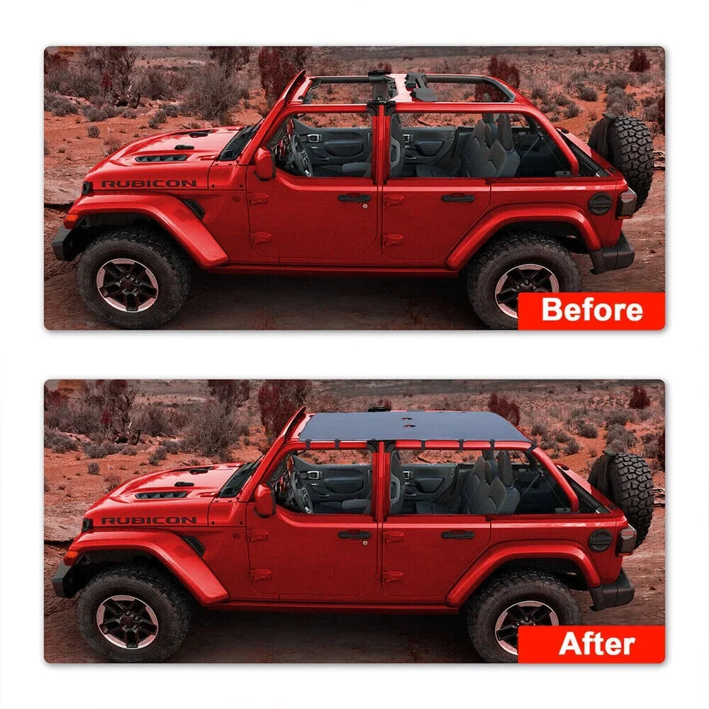 Paddsun Leather Top Sunshade Protection Jeep Wrangler JK JKU 07-18 NEW Ultimate Sun Protection Easy Installation