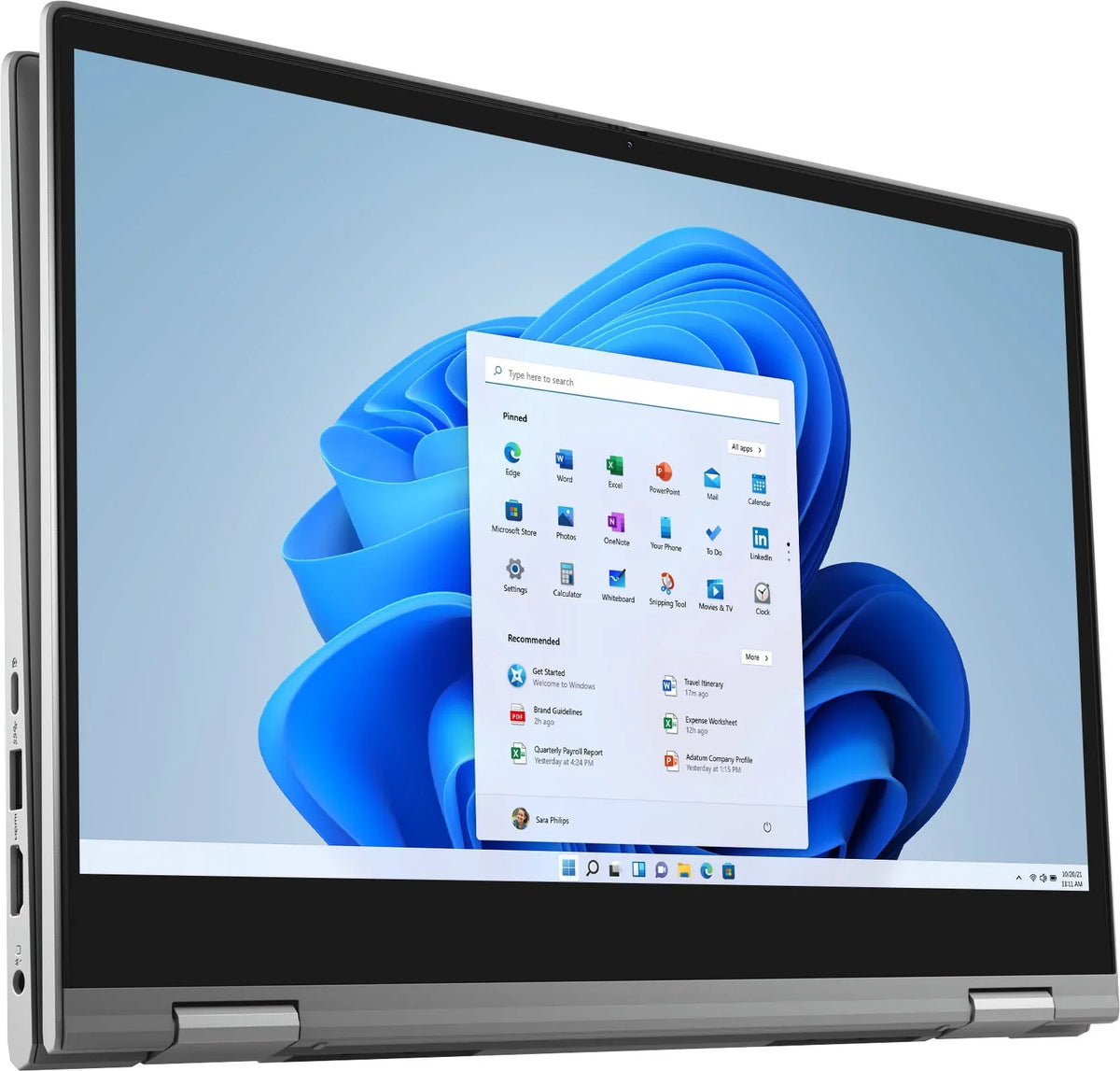 Inspiron 5000 2-in-1 Laptop / 14" HD Touch-Screen / 11th Gen Intel Core i3-1115G4/ 8GB DDR4/ 256GB SSD/ Webcam/ WiFi 6/ Bluetooth/ Win 10/Platinum Silver/ with UltraTech Mouse Pad Bundled