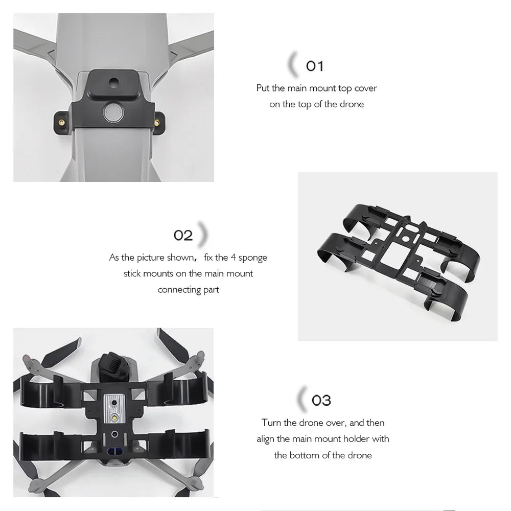 Nebublu DJI Mavic Air 2 AIR 2S Float Holder Landing Gear Stick Bracket Heighten Extender Holder Training Kit , Enhance Stability, Ideal for Training Purposes