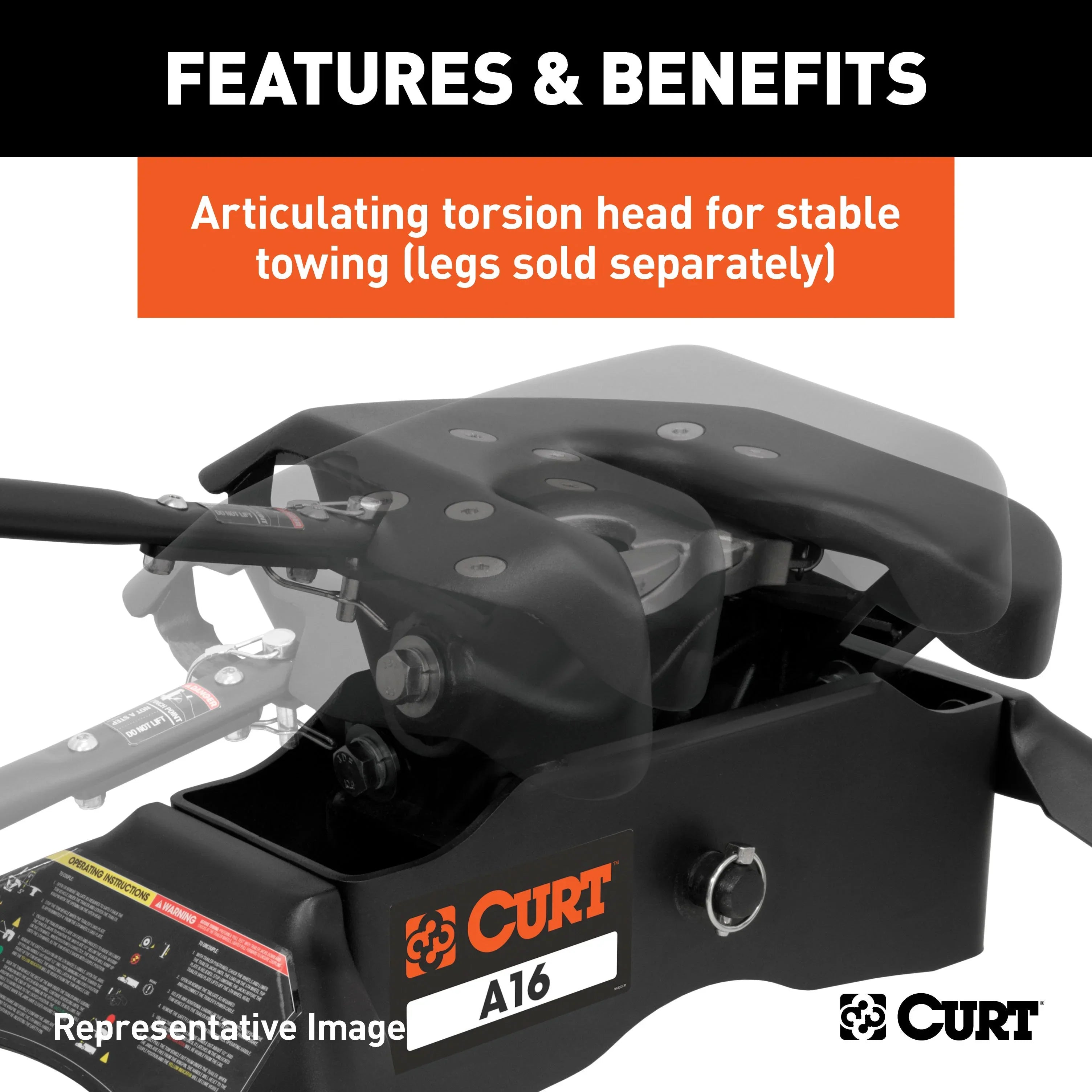 CURT Q16 5th Tire Hitch Head