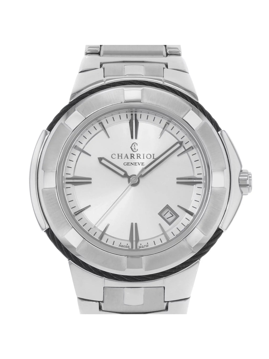 Charriol Celtic Stainless Steel Silver Dial Quartz Mens Watch CE443B.930.103
