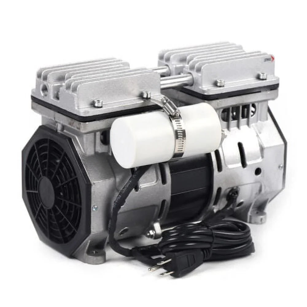 Oilless Vacuum Pump | Industrial Oil-Free Piston Vacuum Pump W/Filter BEST SELL