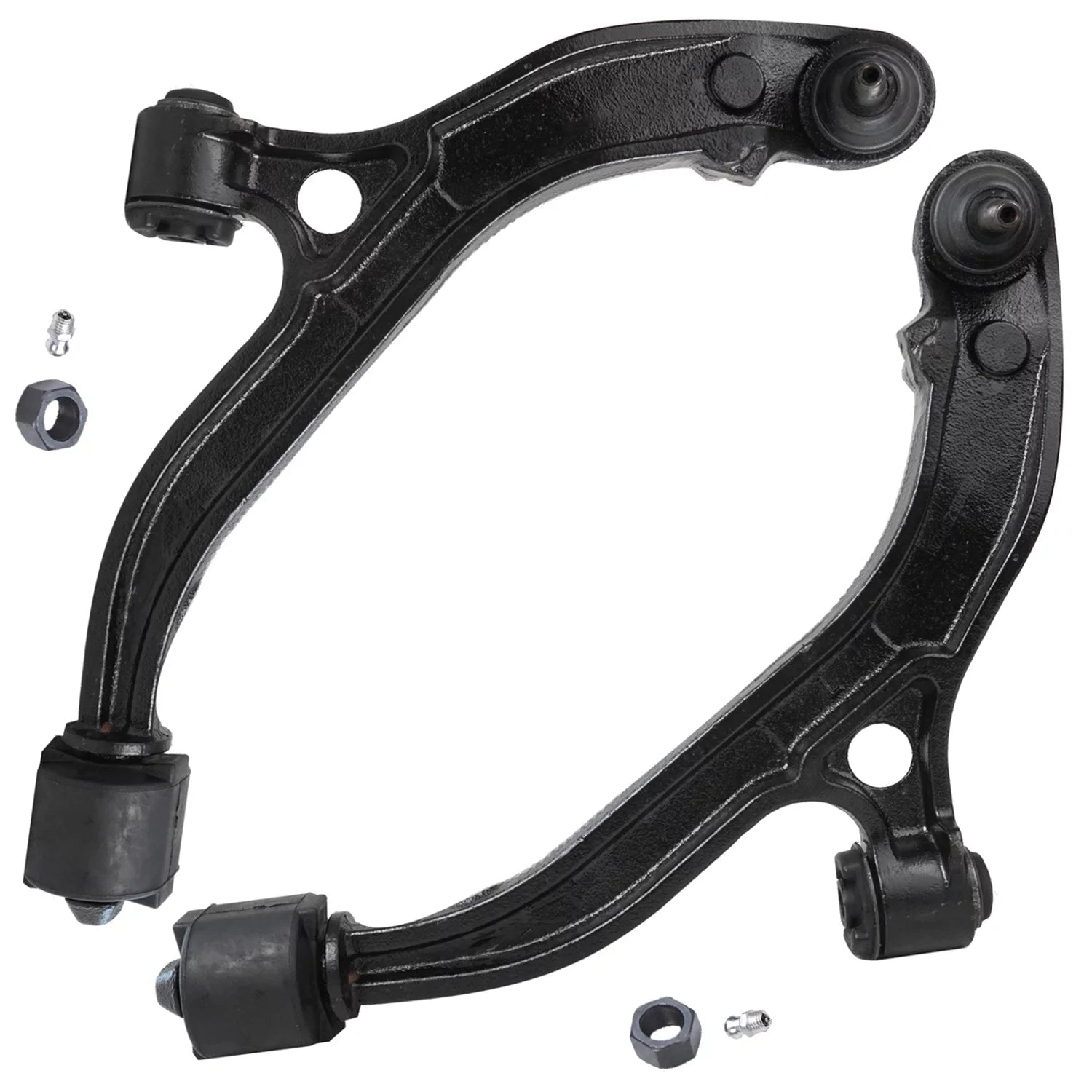 Detroit Axle - Front Lower Control Arms for 01-07 Dodge Caravan Chrysler Town & Country 01-03 Voyager, 2pc Lower Control Arms & Ball Joints Assembly Replacement