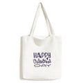 Happy Valentine Day Cute Quote Style Tote Canvas Bag Shopping Satchel Casual Handbag