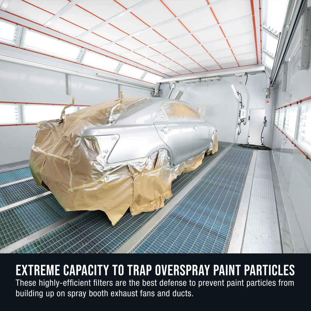 Master Elite Premium Paint Spray Booth Exhaust Filter Roll, 48" x 100' - 18 Gram Heavy-Duty Fiberglass Paint Arrestor - Captures Traps Overspray Paint Particles in Auto Autobody Refinish Booths