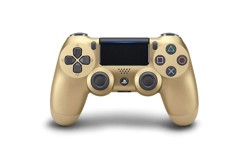 Like New PlayStation 4 DualShock Wireless Gold Controller with Charging Cable BOLT AXTION Bundle