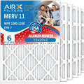 15x20x1 Air Filter MERV 11 Comparable to MPR 1000, MPR 1200 & FPR 7 Electrostatic Pleated Air Conditioner Filter 6 Pack HVAC Premium USA Made 15x20x1 Furnace Filters by AIRX FILTERS WICKED CLEAN AIR.