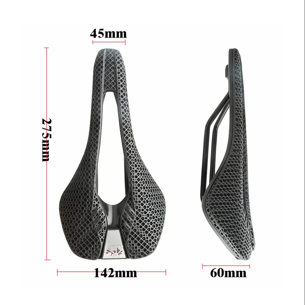 RACEWORK 30CRMO 3D Printed Saddle MTB Mountain Road Cycling Saddle Relaxed Honeycomb Structure Hollow Cushion