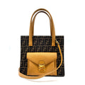 Pre-Owned FENDI Handbag Shoulder Bag Zucca Canvas/Leather Brown x Beige Unisex (Good)