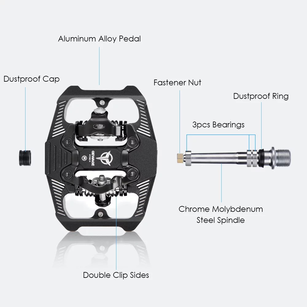Efficient Double Sided Clip Footrests MTB Footrests with Cleats for Optimal Transfer