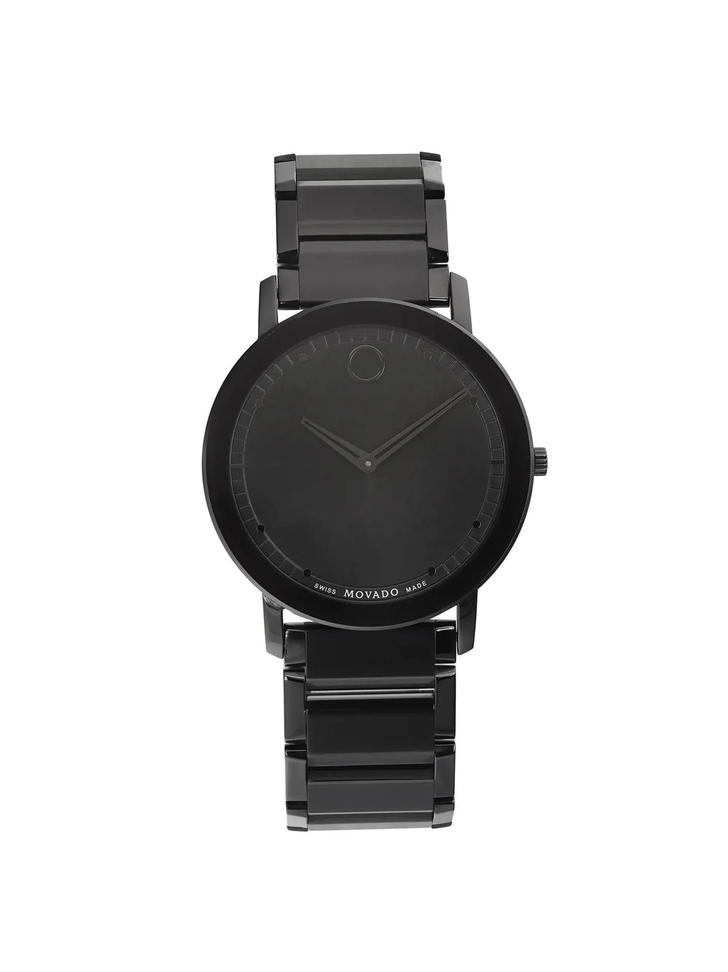 Movado Modern Classic 40mm Steel Black Dial Quartz Men Watch 0607408